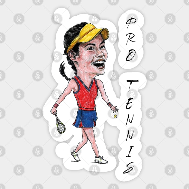 Emma Raducanu Pro Tennis Sticker by dizzycat-biz